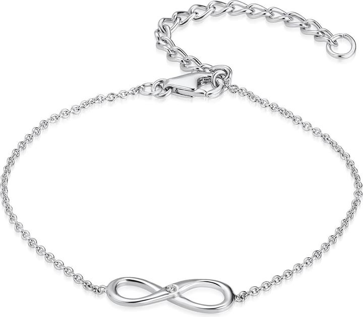 Lulu & Jane Infinity Sterling Silber Diamant silber 16,0 cm Basislänge + 5,0 cm Verlängerung - 33172 (16 cm, Sterling Silber)