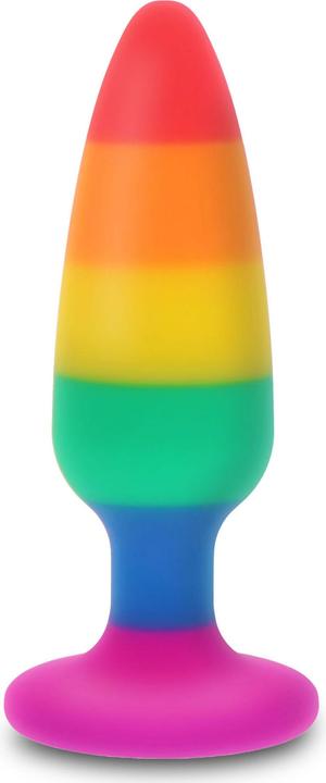 Actual product image Anal plug "Twink" in LGBT flag design