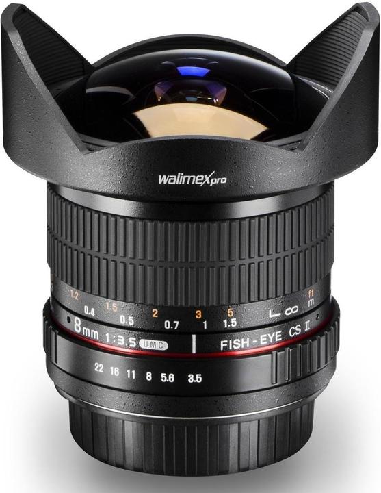 Produktbild Walimex pro Pro Objektiv 8mm, f/3.5 II VDSLR Fisheye, Nikon (Nikon F, Micro Four Thirds, APS-C / DX)