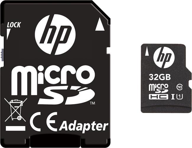 Produktbild PNY Electronics HP Flash-Speicherkarte (microSDHC/SD-Adapter inbegriffen) (32 GB, microSDHC, U1)