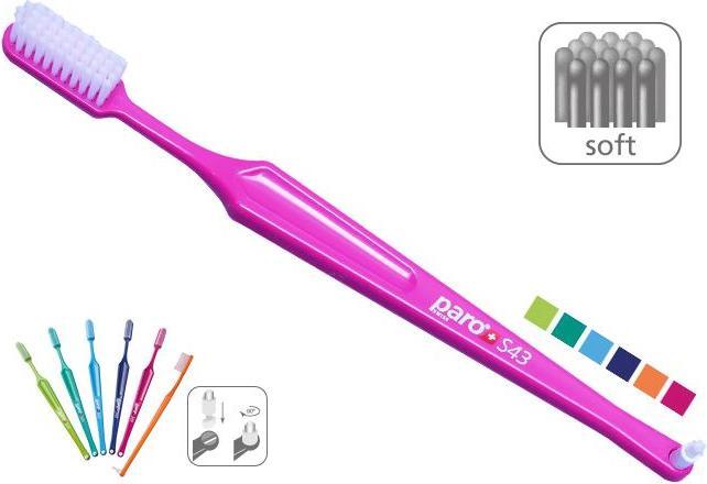 Actual product image Paro Toothbrush S43 soft 4-row with Interspace (Soft, 1 x)