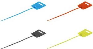 Shiverpeaks BASIC-S cable tie with labelling field, yellow 4.8 x 250 mm, Euro hole and labelling field, plastic (250 mm, 100 pcs.)