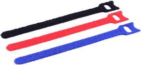 Actual product image Shiverpeaks BASIC-S Velcro cable tie, 200 x 11 mm, colored with feed-through, made of plastic, quick and easy (Velcro cable ties, 200 mm, 12 pcs.)