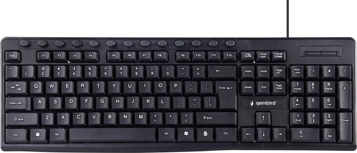 Actual product image Gembird KB-UM-107 Keyboard USB US English (US, Cable)