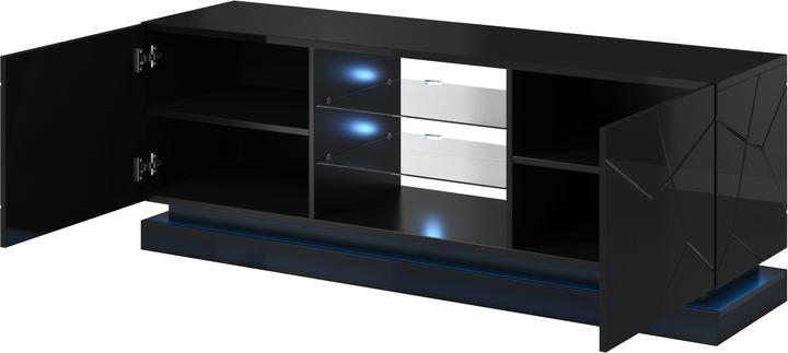 Actual product image Cama QIU 160 CZARNY TV Stand & Entertainment Center 4 Shelves