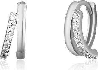JVD Stylish silver earrings with zircons SVLE1835XH2BI00
