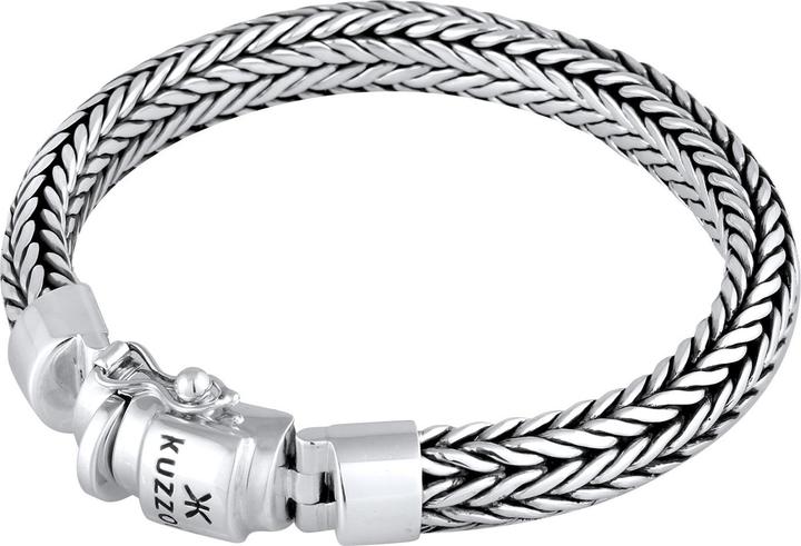 Immagine prodotto Kuzzoi Bracciale da uomo con chiusura a scatola Cool Basic in argento 925 (19 cm, Argento 925)