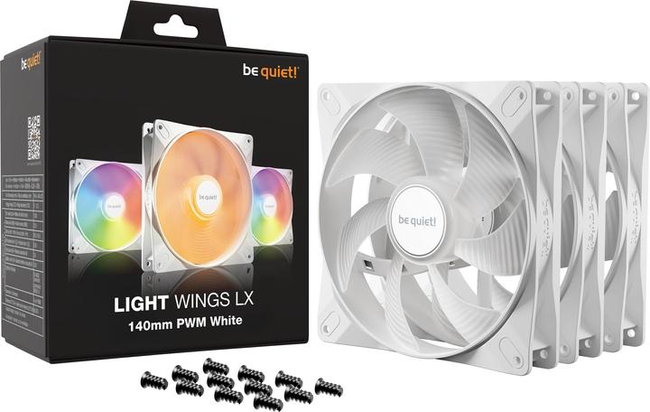 Produktbild be quiet! LIGHT WINGS LX 140mm PWM White Triple-Pack (140 mm, 3 x)