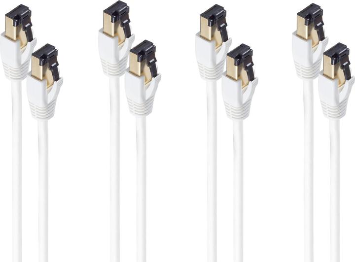 Produktbild Shiverpeaks ®-BASIC-S--Patchkabel cat. 8.1 F/FTP PIMF LSZH weiss 2,0m--VE4 (F/FTP, CAT8.1, 2 m)
