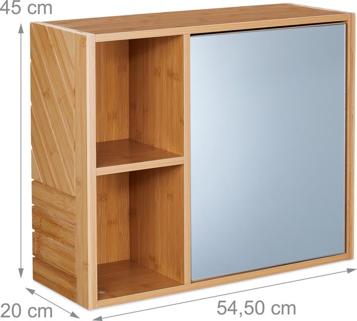 Actual product image Relaxdays Mirror cabinet (54.5 x 20 x 45 cm)