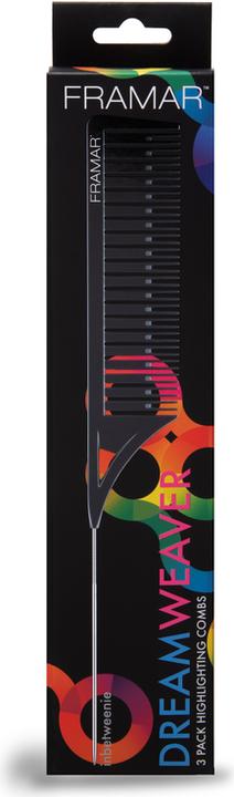 Actual product image Framar Dream Weaver Black comb 3 pcs