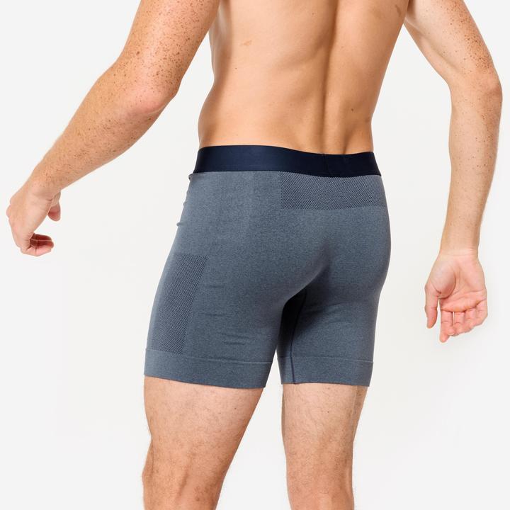 Produktbild Decathlon Lauf-Boxershorts Herren lang nahtlos blau (L)
