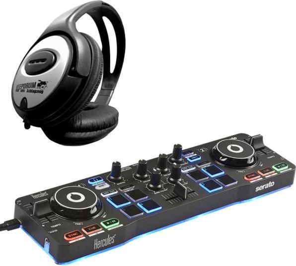 Actual product image Hercules DJ Control Starlight with headphones