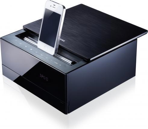 Produktbild Samsung MM-E430D - DVD-Mikroanlage mit iPhone/iPad Dock, UKW-Tuner, Bluetooth und USB (Bluetooth, 2x 60 W)