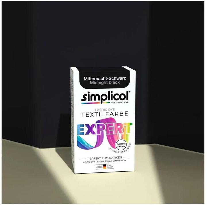 Actual product image Simplicol Textile dye expert, midnight black 150 g (Midnight black, 150 ml)