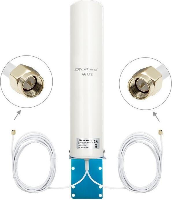 Produktbild Qoltec Antena 4G LTE DUAL | 12dBi | dookólna | zewnętrzna (4G)