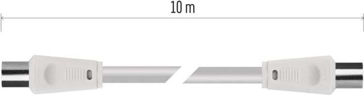 Image du produit Emos Câble coaxial d'antenne, blindé 10m - connecteur droit (Câble d'antenne)