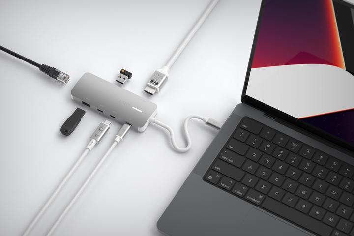 Produktbild LINQ Connects 8in1 PRO USB-C Multiport Hub 140W (USB-C, 8 Ports)