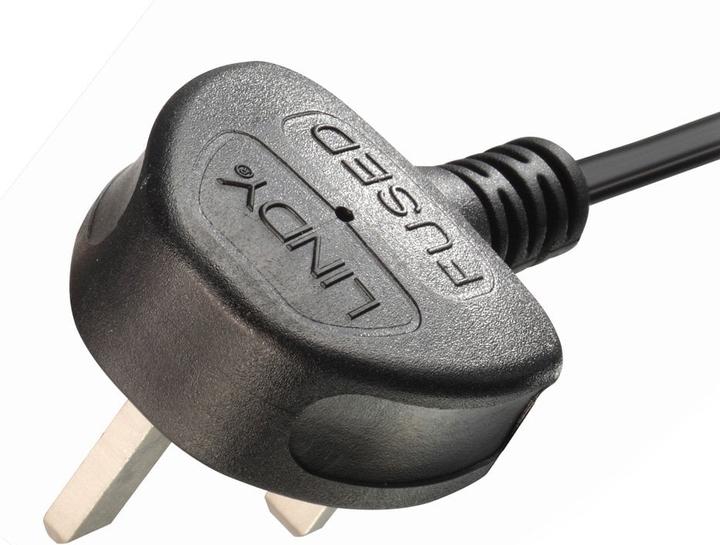 Actual product image Lindy IEC power cable UK 3 pin plug to 1x C13 & 1x (2.50 m)
