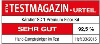 Produktbild Kärcher SC 1 Premium + Floor Kit (3 Bar, 1200 W)
