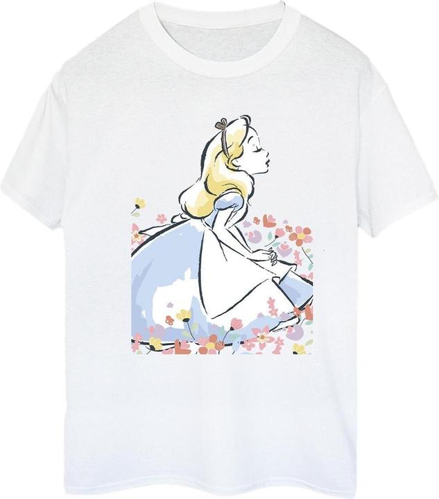 Disney Alice In Wonderland Sketch Flowers TShirt (L)
