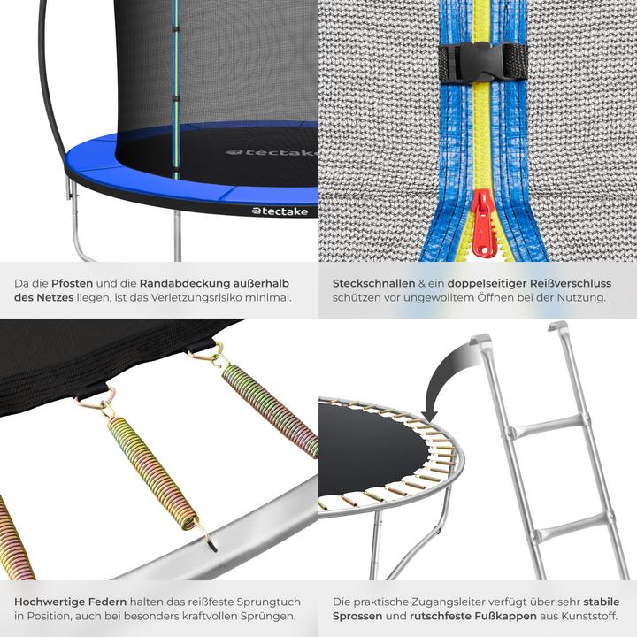 Image du produit tectake Trampoline Jumpy avec filet de sécurité (244 cm)