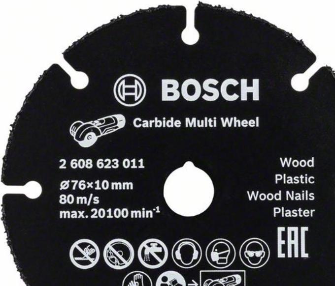 Bosch Professional Zubehör EXPERT Carbide Multi Wheel cut-off wheel, 76 mm, 10 mm