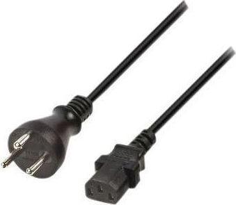 RND Electronics Câble d'alimentation CA, prise de terre type K - IEC 60320 C13, 1.8m, noir (1.80 m)