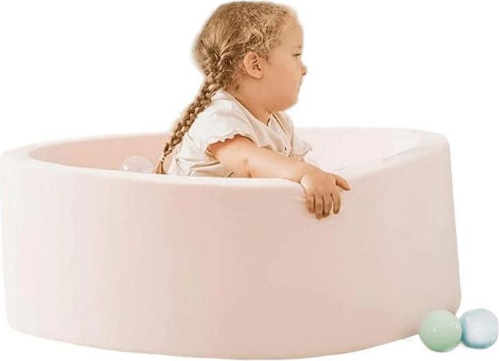 Produktbild Activity Board Waldorf Baby Rundes Bällebad 90x30cm mit 200 Bällen, Geschenk Bällebad - Hellrosa