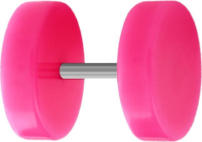 Star Piercing Fake Plug pink (ohne Messing, Acryl)
