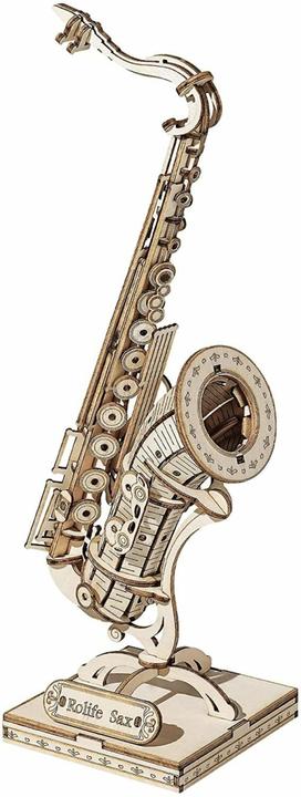 Actual product image Robotime Rolife 3D wooden puzzle saxophone 136 pieces (136 pieces)