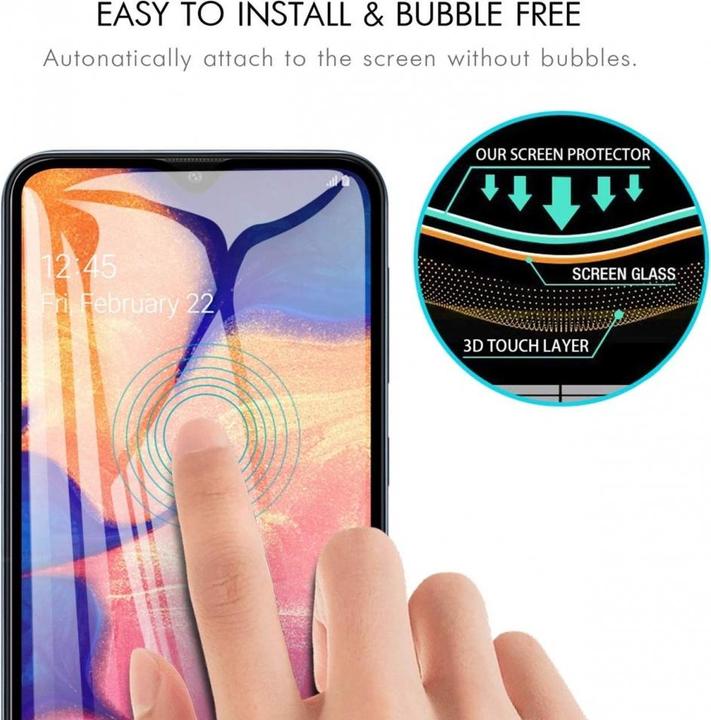 Immagine prodotto Screenguard Samsung Galaxy A10 Pellicola di vetro protettiva a schermo intero 2.5D 9H (1 Pezzo/i, Samsung Galaxy A10)