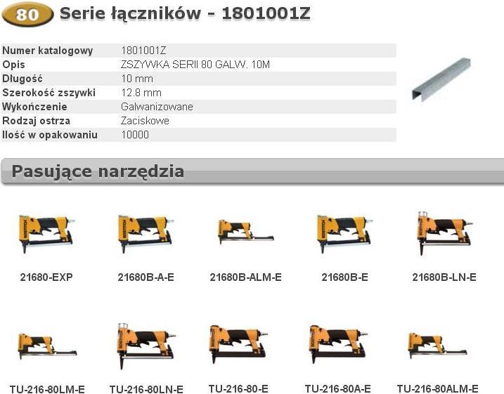 Produktbild Bostitch Heftklammern für leichte Einsatzgebiete der Serie 80 Krone 12,8 mm verzinkt - 10 mm (10000 x)