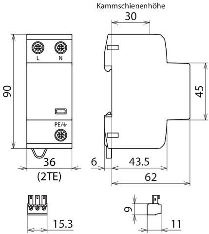Produktbild Dehn 941116 DSH B TT 2P 255 FM