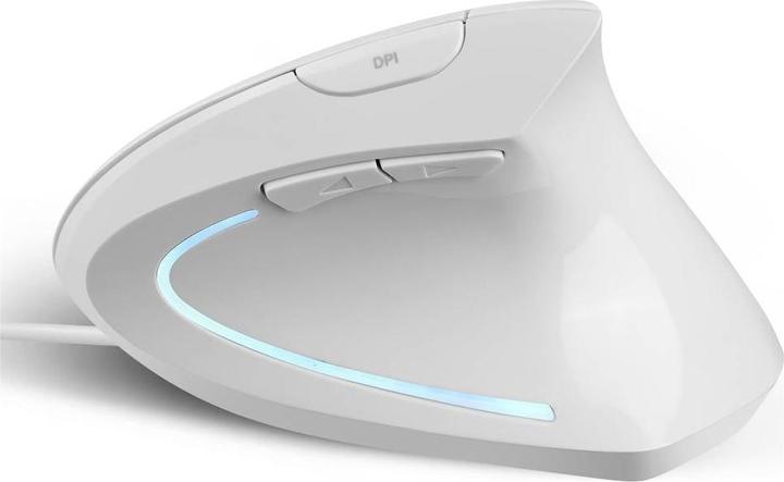 Actual product image Perixx PERIMICE-513 W Ergonomic Mouse Wired Optical White 6 buttons 1 (Cable)