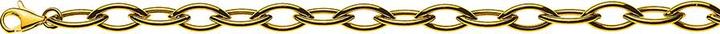 Muau Navette (Gelbgold, Weissgold, Rotgold oder Silber, 45 cm)