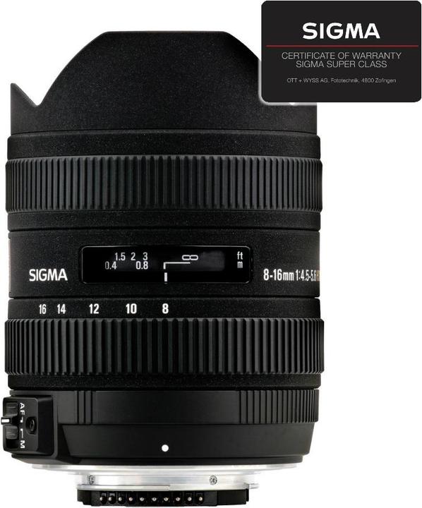 Image du produit Sigma 8-16mm, f/4.5-5.6 DC HSM, Canon EF-S (Canon EF-S, APS-C / DX)