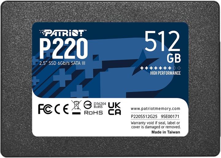 Produktbild Patriot P220 (512 GB, 2.5")
