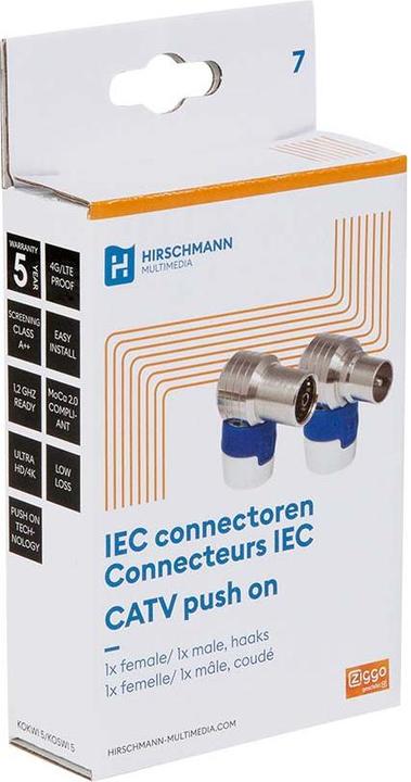 Produktbild Hirschmann KOKWI 5/KOSWI 5 Angled IEC connectors 4G proof (Antennenkabel)