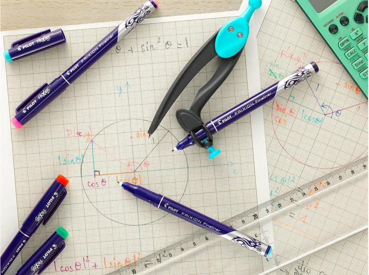 Immagine prodotto Pilot FriXion Fineliner x3 Fancy (Viola, Rosa, Verde chiaro, Blu scuro, 3 x)