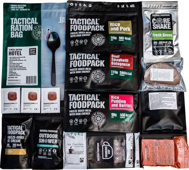 Actual product image Tactical Foodpack 3 Meal Ration Hotel (737 g)