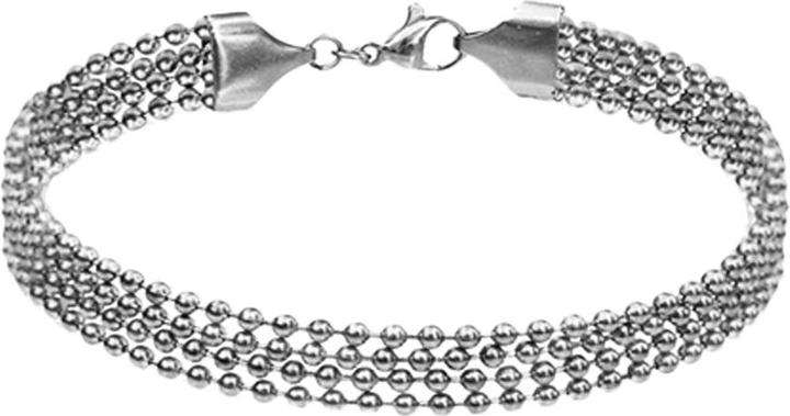 Star Piercing Armkette silber vier einzelne Kugelketten (19 cm, Chirurgenstahl 316L, ohne Messing)