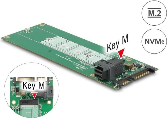 Produktbild Delock Konverter SATA 22P>M.2 NGFF Key M