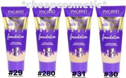 Actual product image Ingrid Cosmetics INGRID Mineral Silk & Lift podkład nawilżająco-wygładzający 029 Light Porcelain 30ml (29)
