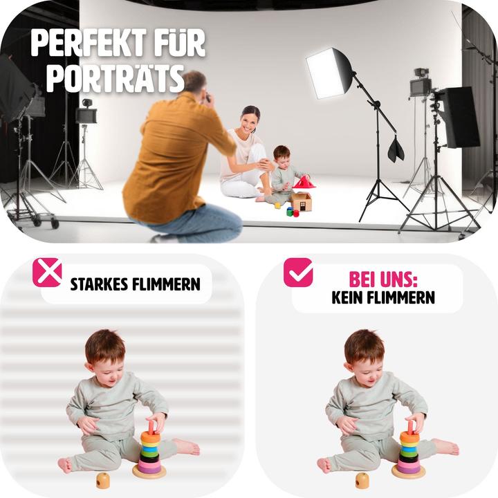 Immagine prodotto tectake 3 luci da studio con softbox, treppiede e borsa (Luce studio)
