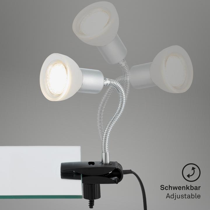 Produktbild Briloner LED Klemmleuchte, titanfarbig-weiss, 1xLED/GU10/3W (250 lm, GU10)