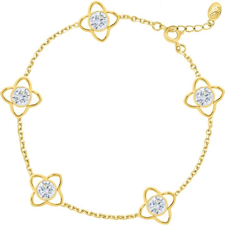 Candy Armband Gemma, 925 Sterling Silber, vergoldet (20 cm, 925 Sterling Silber, 18k vergoldet)
