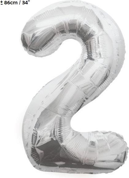Produktbild Unique Folienballon Zahl "2" (1 x)