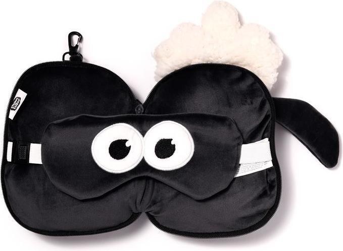 Immagine prodotto Puckator Relaxeazzz peluche Shaun (Cuscino per testa e collo, Maschera sonno)