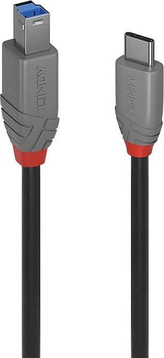 Image du produit Lindy Câble USB 3.2 type C vers B, Anthra Line (2 m, USB 3.2 Gen 1)